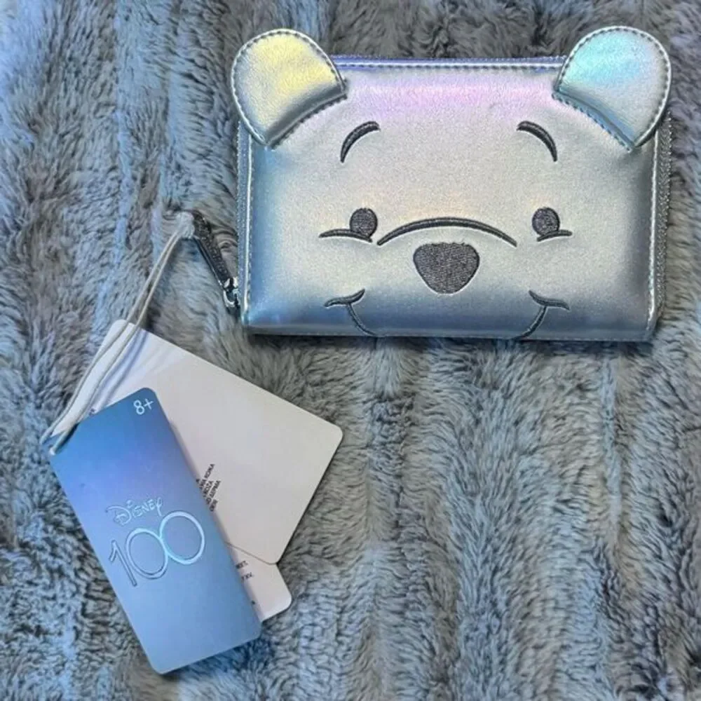 Loungefly Disney 100 Winnie The Pooh platinum Zip-Around Wallet